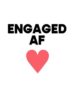 Congratulations to the newly engaged couple! Send them this cheeky engagement card to celebrate the special occasion.