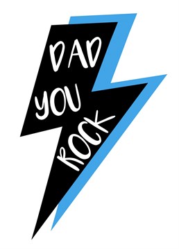 Cool lightning bolt card for Dad's birthday or to celebrate Father's Day. For the rock n' roll Dad!