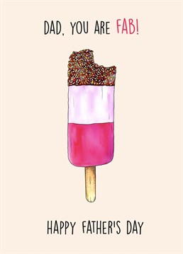 Send your dad this lovely fab ice lolly inspired Father's Day card!