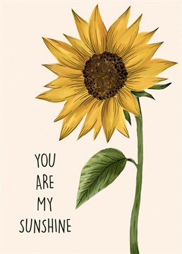 Send this lovely Anniversary card to a friend or loved one to show them your support and that you're thinking of them. A lovely hand illustrated sunflower. Raising awareness for mental health week in may.