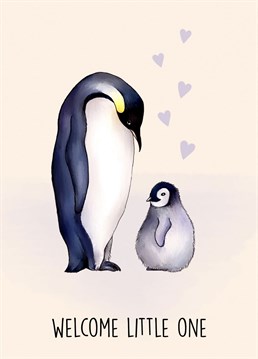 Send this adorable penguin card to celebrate the welcoming of a new baby into the world!