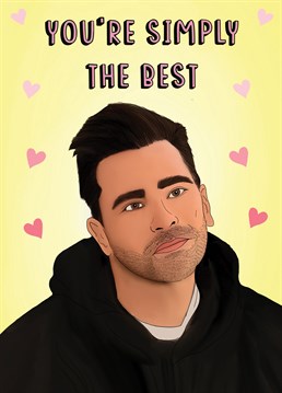 Send this adorable Schitt's Creek themed card to a loved one to celebrate either an anniversary, Valentine's Day or just to send your love and appreciation for them!     This scene between Patrick and David is iconic and so adorable!