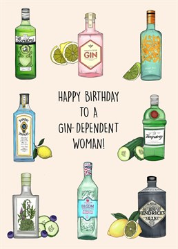Gift a fellow gin loving woman this card to celebrate their birthday!