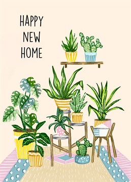 The perfect new home card for a plant lover