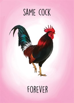 Send this hilarious card to a friend who has recently got engaged or married! Just a friendly little reminder that they will only experience the same cock forever more.