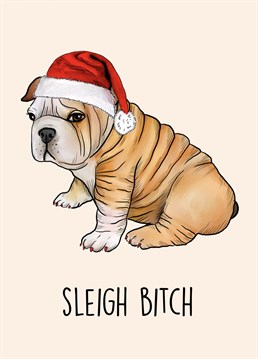 Gift this hilarious sassy English bulldog card to fellow dog lover this Christmas! Who doesn't love a sassy dog!