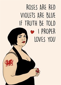Send this hilarious Nessa Jenkins themed card to the ultimate Gavin and Stacey fan to celebrate either an anniversary, Valentine's Day, or just to send a smile!