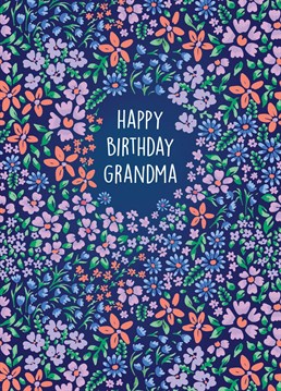 Send this gorgeous floral printed birthday card to your lovely grandma to celebrate her birthday!
