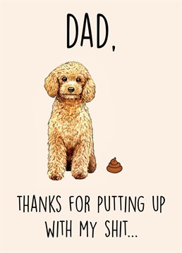 Send this hilarious card to a dog dad this Father's Day. The perfect card to send on behalf of the dog!