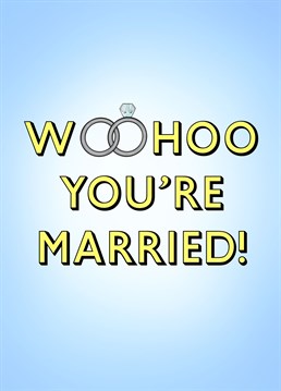Send this simple yet effective card to a newlywed couple to congratulate them on their wedding!