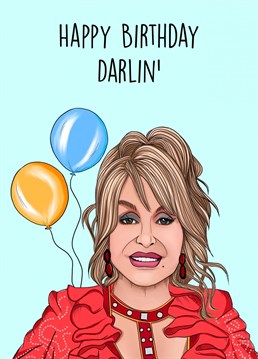 Happy Birthday Darlin'  Dolly Parton Themed Birthday Card