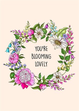 A lovely Thank You card to gift a loved one or friend.   The perfect message to send a smile, a hug, positive words and empathy.  Beautifully illustrated florals