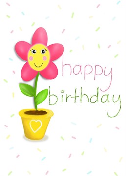 Say happy birthday to a niece, daughter or friend with this pretty flower card.