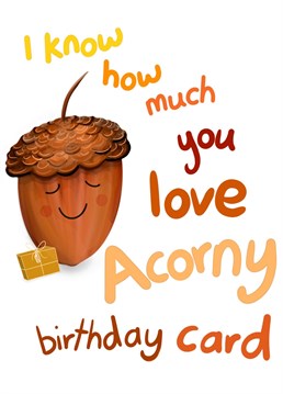 A punny, autumn birthday card!