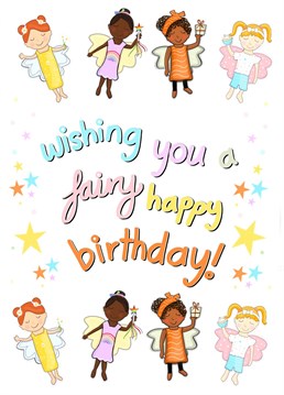 A cute cartoon fairy design, perfect for a magical birthday!