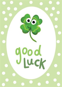 Wish a friend the best if luck with this cute four leaf clover card. Perfect for exam season, starting school or uni.