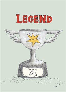 Send the legend in your life this brilliant Thank You card by Poet & Painter.