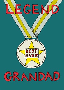 There's no denying he's a total legend, but here's a medal to prove it! Show how much you love your Grandad with this Poet & Painter design.