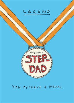 If your step-dad is a total legend, he deserves this brilliant Father's Day card by Poet & Painter.