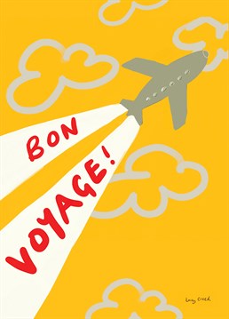 Wish your jet-setting friend all the best on their travels with this lovely Bon Voyage card by Poet & Painter!