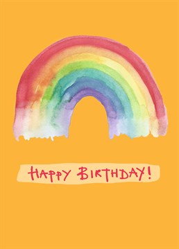 No matter what's going on in the world, a birthday is still something worth celebrating! Brighten their day with this lovely Poet & Painter rainbow design.