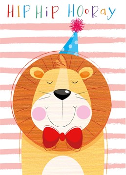 Wish a birthday boy or girl-or lion lover-a big Happy Birthday with this cute Lion card designed by paperpitt..... Hip Hip Hooray!