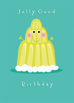 Wish a wobbly happy birthday to your fabulous friend or family member with a happy jelly birthday card designed by Paperpitt