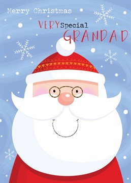 Wish your very special Grandad a Merry Christmas with this jolly Santa card designed by Paperpitt