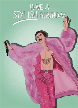 Celebrate that special birthday in style with this Harry Styles inspired card!