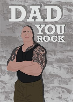 Send your dad a card with clout this Father's Day, with The Rock card!