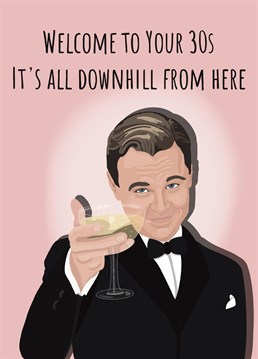 Send stylish birthday wishes to a special friend with this 30th Birthday Great Gatsby Card!