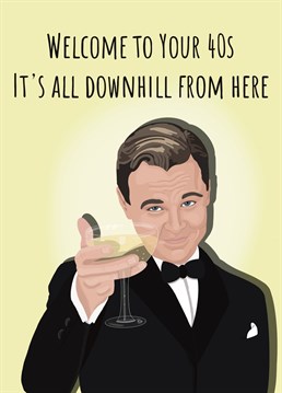 Send stylish birthday wishes to a special friend with this 40th Birthday Great Gatsby Card!