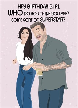 Celebrate the birthday of a superstar in your life with this fun Posh and Becks birthday card!