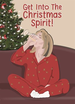 Get into the Christmas spirit(s) and have fun this festive season, with this funny Bridget Jones inspired card!