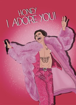 Show the one you love how much you adore them, with this fabulous Harry Styles pop inspired Valentine's Day card.