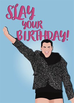 Slay that birthday as David would with this fabulous Big Brother inspired card!