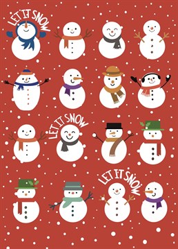 Send this jolly snowman Christmas card to someone special of any age and spread the festive cheer!