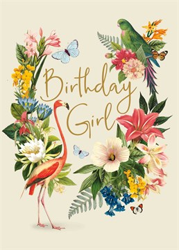Wish the birthday girl a fabulous birthday with this nature-inspired card by Portico Designs.