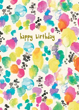Wish them a very happy birthday with this delicately colourful card by Portico Designs.