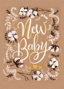 Send this beautiful new baby card by Portico Designs and wish them many congratulations on their bundle of joy.
