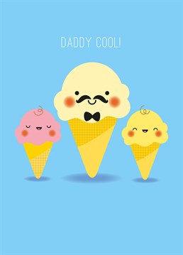 Luckily some cool melted off him and onto you! Cone-gratulate him on being the coolest Dad with this cute Father's Day design.
