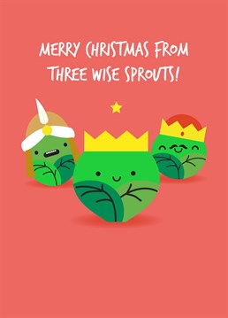 So, this is where the tradition of having sprouts at Christmas came from! Wish someone a Merry Christmas with this adorable card by Pango Productions.