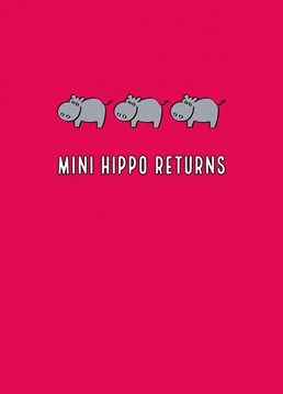 Say Happy Birthday with this Hippo wordplay card designed by Pea Green Prints