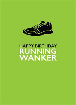 Do you know someone who goes on and on about their running or is really into their sport. This bright and simple design from Pea Green Prints is just the card for those keen runners.
