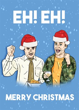 The el dude brothers are back in town for Christmas, so send the Jeremy to your Mark this hilarious Peep Show inspired Christmas card by Pedges Houseboat.