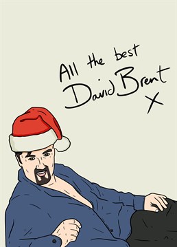 I think every mantlepiece needs a card with David Brent on it! Now's your chance to send one with this brilliant Christmas card by Pedges Houseboat.