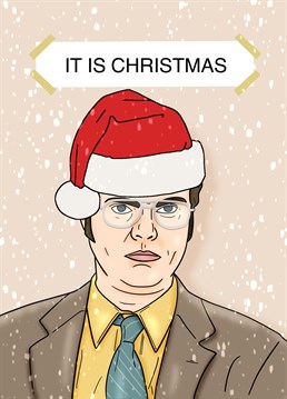 Are they dreaming of a Dwight Christmas? Then send them this hilarious Office inspired card by Pedges Houseboat.