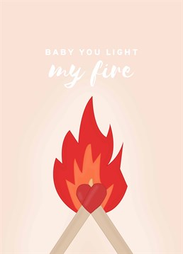 Let them know your love for them burns hot hot hot with this Valentine's card by Pearl Ivy!