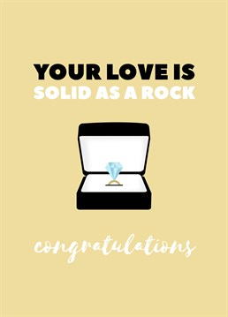 Congratulate them on finding their rock - and the perfect partner to match! Engagement design by Pearl Ivy.