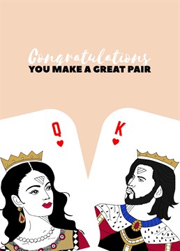 Hearts all round! Celebrate a matching pair and congratulate a king and queen on their union. Designed by Pearl Ivy.